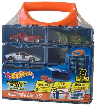 Ігровий контейнер для машинок Hot Wheels + 8 машинок (HWCC8AM) - Pampik