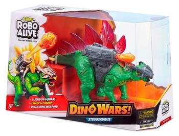 Інтерактивна іграшка Pets & Robo Alive Війна Динозаврів Бойовий Стегозавр, зелений (7131) - Pampik - 5