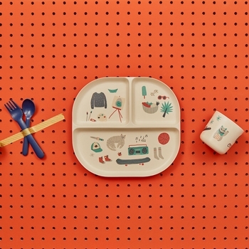 Набор посуды Ekobo Bambino Kids Dinner Set Royal Blue, синий (88427) - Pampik - 2