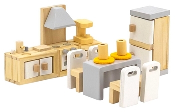 Деревянная мебель для кукол Viga Toys PolarB Кухня и столовая (44038) - Pampik