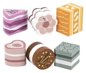 Іграшкові продукти Viga Toys PolarB Дерев'яні тістечка, 6 шт. (44055) - Pampik