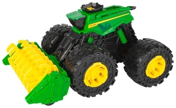 Игрушечный комбайн John Deere Kids Monster Treads с молотилкой и большими колесами, зеленый (47329) - Pampik