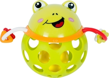 Игрушка-погремушка Lindo Жабка, зелёный с желтым (Б 340 жабка) - Pampik