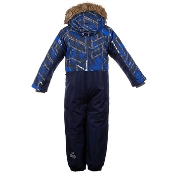 Комбинезон Huppa BRUCE, для мальчиков, синий с принтом , размер 116 (82535) - Pampik - 2
