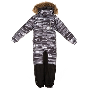 Детский комбинезон Huppa FENNO, серый с принтом , размер 104 (82648) - Pampik