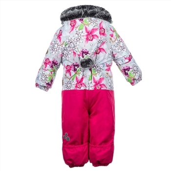 Дитячий комбінезон Huppa DEVON 2, білий з принтом / фуксія, розмір 92 (81520) - Pampik - 3