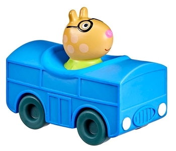 Міні-машинка Peppa Pig Педро в шкільному автобусі, синій (F2524) - Pampik