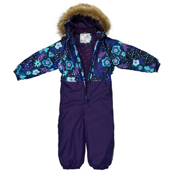 Дитячий комбінезон Huppa WILLY, темно-синій з принтом / темно-лілoвий, розмір 92 (81986) - Pampik - 3