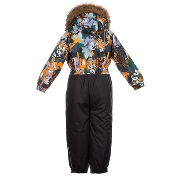 Дитячий комбінезон Huppa WILLY, помаранчевий з принтом / чорний, розмір 116 (82822) - Pampik - 3