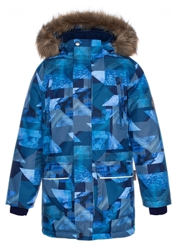 Куртка для мальчиков Huppa VESPER, р.110, темно-синий с принтом (17480030-92586-110) - Pampik