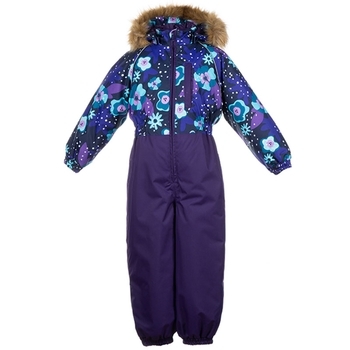 Дитячий комбінезон Huppa WILLY, темно-синій з принтом / темно-лілoвий, розмір 92 (81986) - Pampik