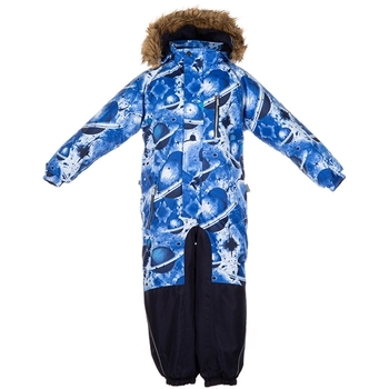 Детский комбинезон Huppa FENNO, синий с принтом, размер 116 (82735) - Pampik