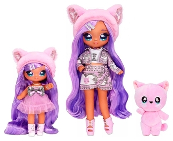 Ігровий набір з лялькою Na! Na! Na! Surprise Сім'я Кітті Лаванди, 2 ляльки з аксесуарами (575962) - Pampik
