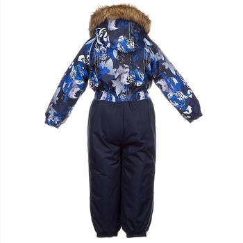 Дитячий комбінезон Huppa WILLY, темно-синій з принтом / темно-синій, розмір 110 (82886) - Pampik - 3