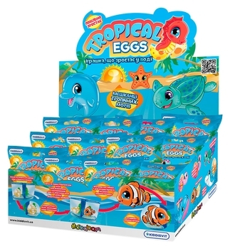 Игрушка-сюрприз #sbabam Растущая игрушка в яйце Tropical Eggs Жители тропических морей, 13 шт. (77/CN-2020-CDU) - Pampik