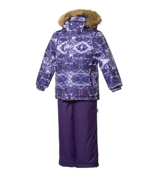 Дитячий комплект Huppa DANTE 1, темно-лілoвий з принтом / темно-лілoвий, розмір 110 (73373) - Pampik