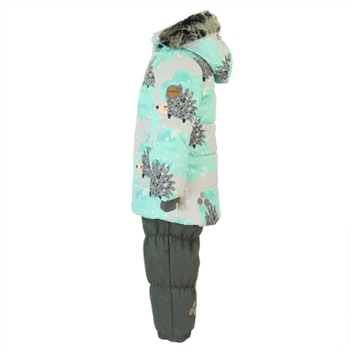Комплект для девочек Huppa NOVALLA, мята с принтом/серый , размер 80 (83226) - Pampik - 2