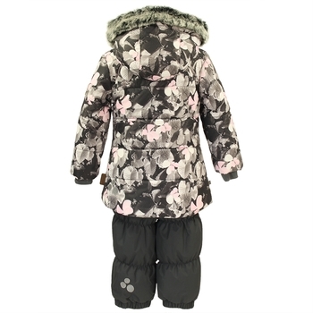 Комплект для дівчаток Huppa NOVALLA, білий з принтом / темно-сірий, розмір 86 (81020) - Pampik - 3