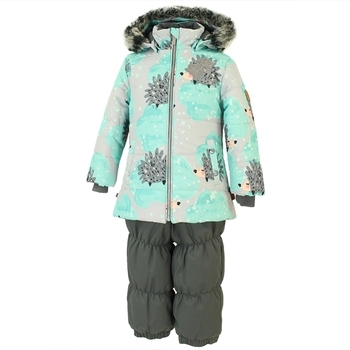 Комплект для девочек Huppa NOVALLA, мята с принтом/серый , размер 86 (83226) - Pampik