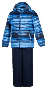 Комплект Huppa Yoko Blue Pattern/Navy, поліестер, р.86, темно-синій (41190014-93335-086) - Pampik
