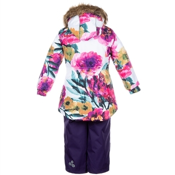 Комплект для девочек Huppa RENELY, белый с принтом/тёмно-лилoвый, размер 104 (81720) - Pampik - 3