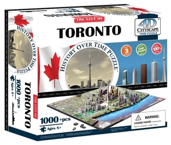 3D Пазл 4D Cityscape Торонто, Канада, 1000 елементів (40016) - Pampik