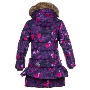 Пальто для девочек Huppa WHITNEY, лилoвый с принтом, размер 116 (81653) - Pampik - 2