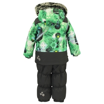 Комплект для мальчиков Huppa RUSSEL, зелёный с принтом/тёмно-серый, размер 92 (82707) - Pampik - 2