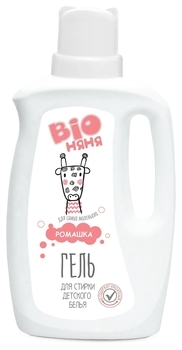 Гель для прання дитячої білизни BIO Няня Ромашка, для білих і кольорових речей, 1 л - Pampik