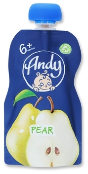 Фруктове пюре Andy Pouch Груша, 90 г - Pampik