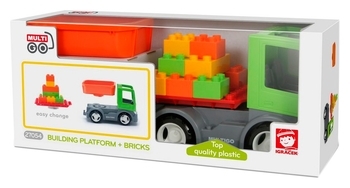 Грузовик Efko MultiGO с платформой и кубиками (27054) - Pampik