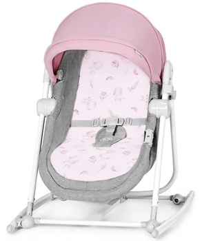 Шезлонг-гойдалка 5 в 1 Kinderkraft Nola Peony Rose, рожевий (KBNOLA00PNK0000) - Pampik - 3