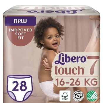 Підгузки-трусики Libero Touch Pants 7 (16-26 кг), 28 шт. - Pampik