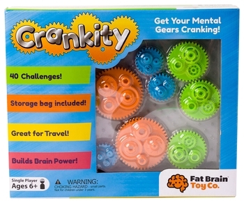 Головоломка Fat Brain Toys Crankity Різнокольорові шестерінки (F140ML) - Pampik