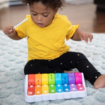 Ксилофон і дзвіночки Fat Brain Toys Rock N 'Roller Piano (F281ML) - Pampik - 12