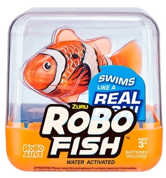 Интерактивная игрушка Pets & Robo Alive Роборыбка, оранжевый (7125SQ1-4) - Pampik