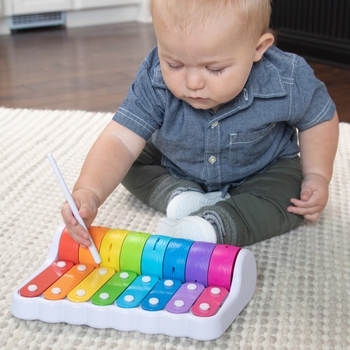 Ксилофон і дзвіночки Fat Brain Toys Rock N 'Roller Piano (F281ML) - Pampik - 8