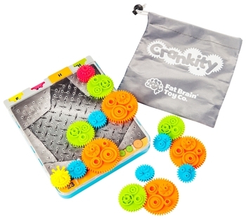 Головоломка Fat Brain Toys Crankity Різнокольорові шестерінки (F140ML) - Pampik - 4