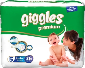 Підгузки Giggles 5 (11-25 кг), 36 шт. - Pampik