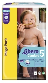Підгузки на липучках Libero Comfort 5 (10-14 кг), 78 шт. - Pampik - 2