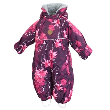 Комбинезон-спальный мешок для малышей Huppa MARY, бордовый с принтом, размер 68 (91834) - Pampik