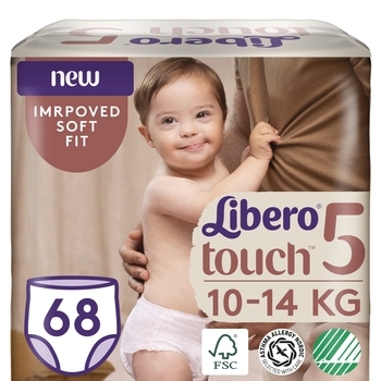 Набор подгузников-трусиков Libero Touch Pants 5 (10-14 кг), 68 шт. (2 уп. по 34 шт.) - Pampik