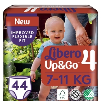 Підгузки-трусики Libero Up & Go 4 (7-11 кг), 44 шт. - Pampik