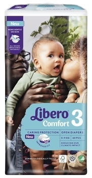 Підгузки на липучках Libero Comfort 3 (5-9 кг), 60 шт. - Pampik - 2