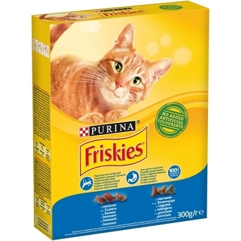 Сухий корм для дорослих кішок Friskies c лососем і овочами, 300 г - Pampik