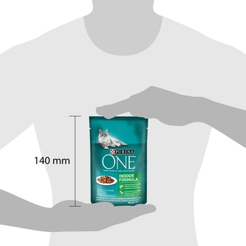 Вологий корм для кішок Purina One Indoor Тунець, зелена квасоля в гриль-соусі, 85 г - Pampik - 5