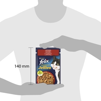 Консервований корм для кішок Felix Sensation, з яловичиною і томатами в желе, 85 г - Pampik - 5