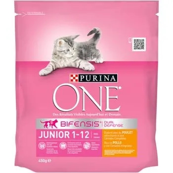 Корм для кошенят Purina One Junior сухий з куркою і цільними злаками 450гр - Pampik
