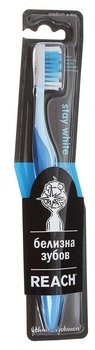 Зубная щетка Reach Stay White средняя, синий - Pampik