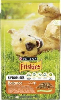 Сухой полнорационный корм для взрослых собак Purina Friskies, с курицей и овощами, 10 кг - Pampik